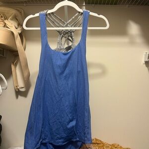 Lululemon Athletica Blue Tank with Strappy Back